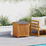 vidaXL Boîte à coussins d'extérieur 60x50x61 cm bois massif d'acacia