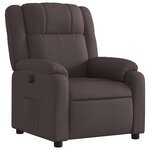 vidaXL Fauteuil inclinable électrique Marron foncé Tissu