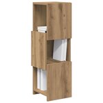 vidaXL Meuble d'angle Blanc 25 5x25x80cm Bois d'ingénierie