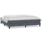 vidaXL Sommier à lattes de lit et matelas gris foncé 200x210cm velours