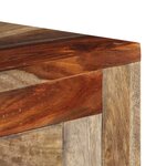 Vidaxl table console avec 3 tiroirs 120x30x75 cm bois massif
