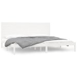 vidaXL Cadre de lit sans matelas blanc 200x200 cm bois massif