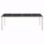 vidaXL Table de jardin Noir 220x90x74 5 cm Acier