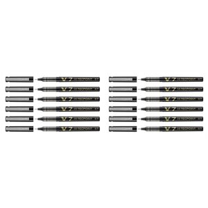 Stylo roller hi-tecpoint v7 encre liquide pte moyenne noir x 12 pilot