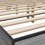 vidaXL Cadre de lit sonoma gris 150x200 cm bois d'ingénierie et métal