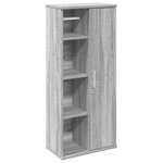 vidaXL Meuble de salle de bain avec porte-rouleau sonoma gris