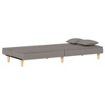 vidaXL Canapé-lit taupe tissu