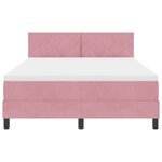 vidaXL Lit à ressorts avec matelas Rose 160 x 200 cm tissu