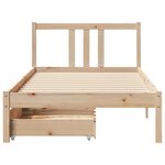 vidaXL Cadre de lit sans matelas 75x190 cm bois de pin massif