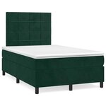 vidaXL Sommier à lattes de lit avec matelas LED vert foncé 120x190 cm