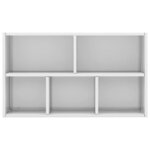 vidaXL Bibliothèque/Buffet Blanc brillant 50x25x80 cm Aggloméré