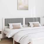 vidaXL Tête de lit capitonnée avec tête de lit Blanc 200 cm Pin massif