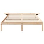 vidaXL Cadre de lit Naturel 140 x 200 cm Pin massif