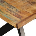 vidaXL Table de salle à manger Bois massif recyclé Acier 180 cm