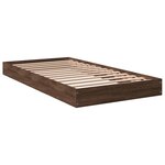 vidaXL Cadre de lit sans matelas chêne marron 100x200 cm