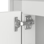 vidaXL Table de chevet avec lumières LED blanche 44x34 5x45 cm