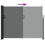 vidaXL Auvent latéral rétractable anthracite 160x600 cm