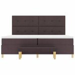 vidaXL Lit à ressorts avec matelas Marron foncé 200 x 200 cm tissu