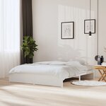 vidaXL Cadre de lit Blanc Bois massif 180x200 cm Super King
