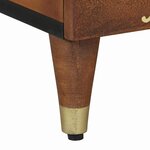 vidaXL Cabinet de chevet marron miel 40 x 33 x 46 cm