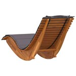 vidaXL Transat 2 Pièces Marron 60 x 154 x 74 cm Bois d'acacia massif
