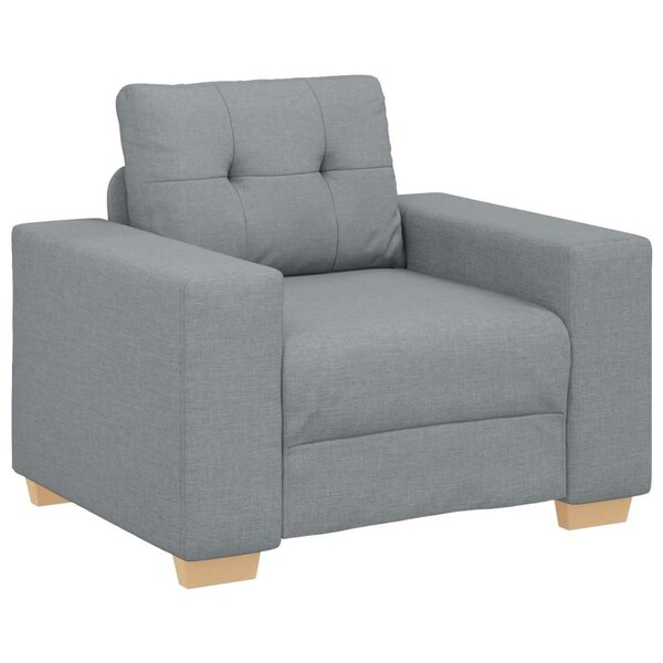 vidaXL Fauteuil Gris clair 60 cm Tissu
