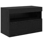vidaXL Meubles TV muraux 6 Pièces Chêne noir Bois d'ingénierie