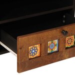 vidaXL Meuble TV Noyer 80 x 33 x 46 cm Bois de mangue massif