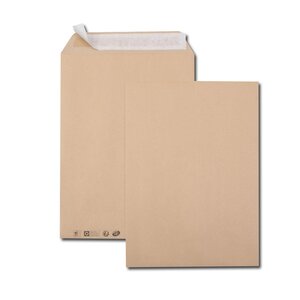 Paquet de 50 pochettes kraft brun n°24 260x330 90 g/m² bande de protection gpv