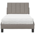 vidaXL Lit avec matelas taupe 80x200 cm tissu