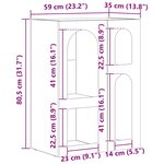 vidaXL Buffet Blanc 59 x 35 x 80 5 cm Bois d'ingénierie