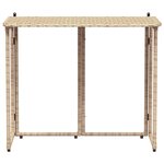 VidaXL Table de jardin pliante beige 90 x 51 x 75 cm polyrotin