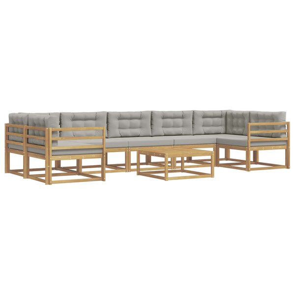 vidaXL Ensemble de canapés d'extérieur 6 pc Blanc et gris clair