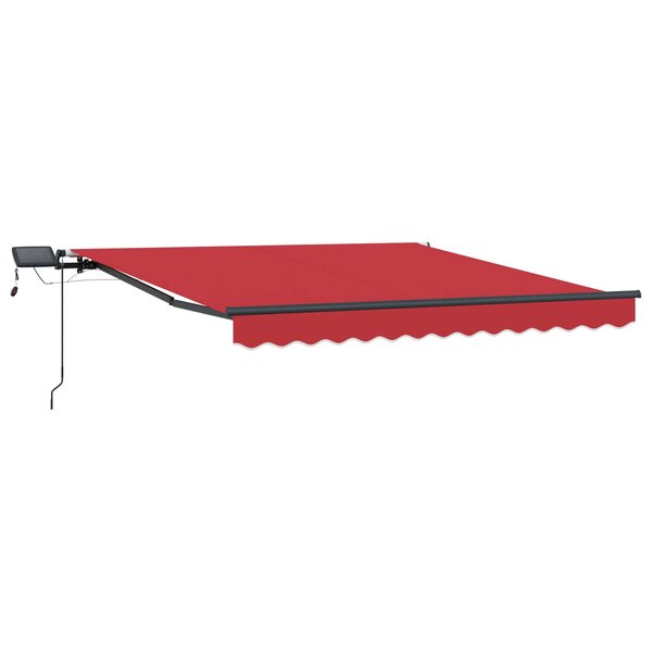 vidaXL Auvent Rétractable Rouge 300 x 250 cm tissu
