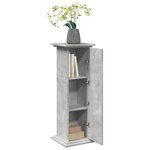 vidaXL Piédestal avec rangement gris béton 31x30x90 cm bois ingénierie