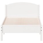 vidaXL Cadre de lit sans matelas blanc 100x200 cm bois de pin massif