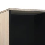 vidaXL Cabinet de salle de bain Rayé Blanc et Noir 38 x 33 x 160 cm