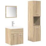 vidaXL Ensemble de meubles de salle de bain 4 Pièces chêne sonoma
