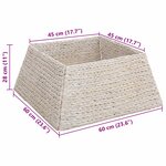 vidaXL Collier de sapin de Noël Blanc 60 x 60 x 28 cm Jacinthe d'eau