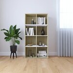 vidaXL Bibliothèque/Buffet blanc et chêne sonoma bois d'ingénierie