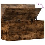 vidaXL Boîte de rangement chêne fumé 100x42x46 cm bois d'ingénierie