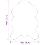 vidaXL Tapis en fausse Tafalla Blanc 50 x 80 cm Polyester