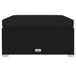 vidaXL Salon de jardin 12 Pièces avec coussins Résine tressée Noir