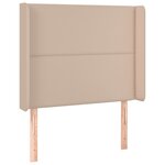 vidaXL Tête de lit avec oreilles Cappuccino 103x16x118/128 cm