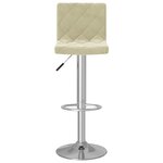vidaXL Tabourets de bar lot de 2 crème velours