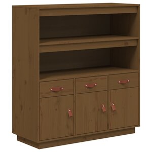 vidaXL Buffet haut Marron miel 100x40x108 5 cm Bois massif de pin