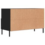 vidaXL Meuble TV Noir 80x36x50 cm Bois d'ingénierie