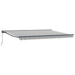 vidaXL Auvent rétractable manuel Anthracite et blanc 5 × 3 5 m