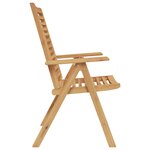 Chaises de jardin vidaXL pliantes 4 Pièces en bois massif de teck