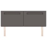 vidaXL Tête de lit avec des lumières à LED Gris 144 cm PVC